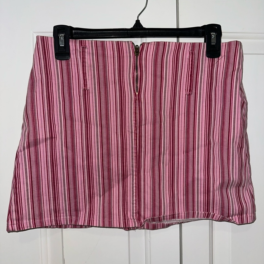 Striped Pink Mini Skirt